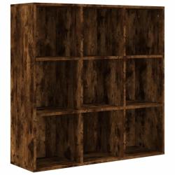 Armoire &agrave; livres classique &eacute;pur&eacute;e 98 x 29 x 97 cm rangement spacieux bureau salon en bois d'ing&eacute;nie