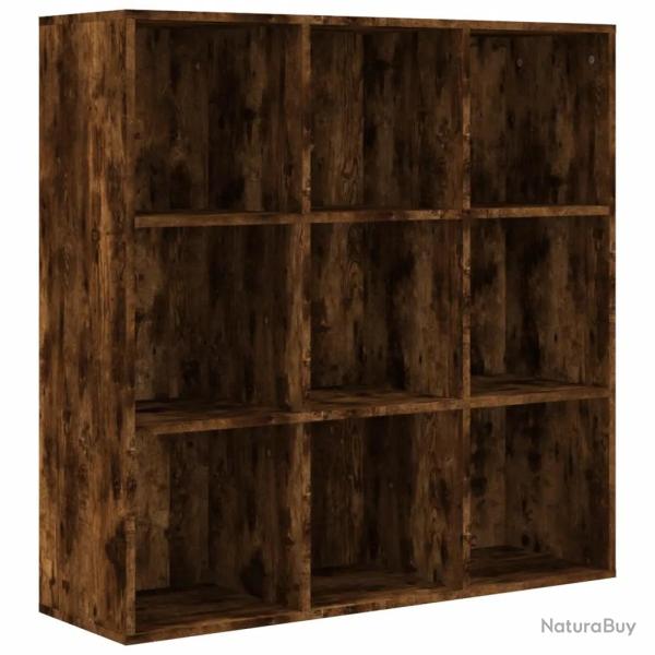 Armoire � livres classique �pur�e 98 x 29 x 97 cm rangement spacieux bureau salon en bois d'ing�nie