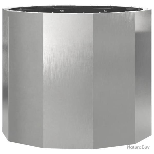 Jardini�re ronde design moderne ext�rieur 60 x 60 x 50 cm ambiance chic en acier inoxydable argent