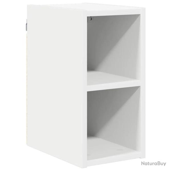 Armoire suspendue moderne espace de rangement 20 x 29,5 x 40 cm en bois d'ing�nierie blanc 02_00534