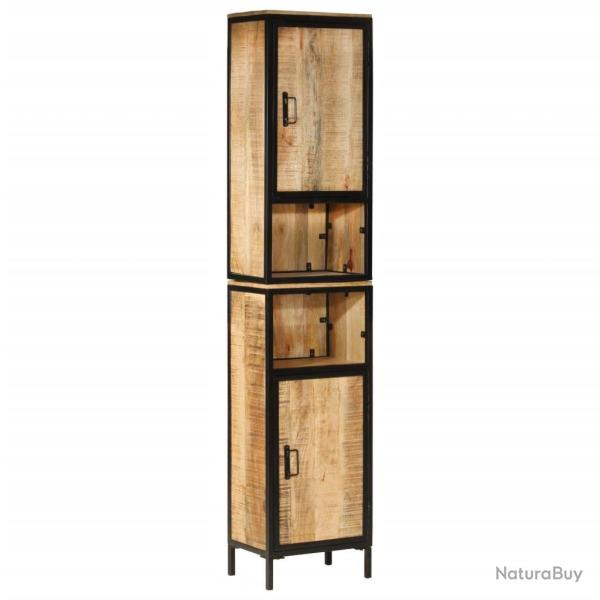 Armoire de salle de bain design �pur� rangement pratique 40 x 27 x 180 cm en fer noir 02_0055524