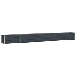 Jardini&egrave;re moderne polyvalente ext&eacute;rieure 480 x 50 x 45 cm en acier galvanis&eacute; anthracite 02_0059241