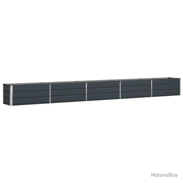 Jardini�re moderne polyvalente ext�rieure 480 x 50 x 45 cm en acier galvanis� anthracite 02_0059241