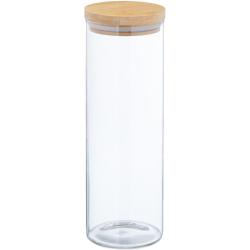 Lot de 3 bocaux en verre herm&eacute;tiques cuisine 28 x 10 cm multifonctionnels design &eacute;pur&eacute; en verre tra