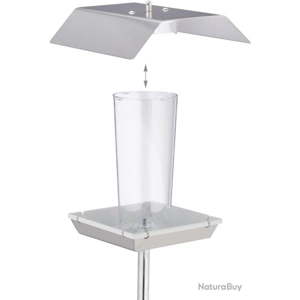 Mangeoire � oiseaux suspendue design moderne jardin 19 x 17,5 x 17 cm facilit� de remplissage en ac