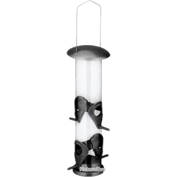 Mangeoire � oiseaux suspendue transparente jardin balcon 42 x 13 x 13 cm remplissage facile style m