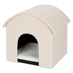 Niche pliable pour chaton confortable 44 x 48 x 41 cm avec coussin amovible et surface &agrave; griffer en