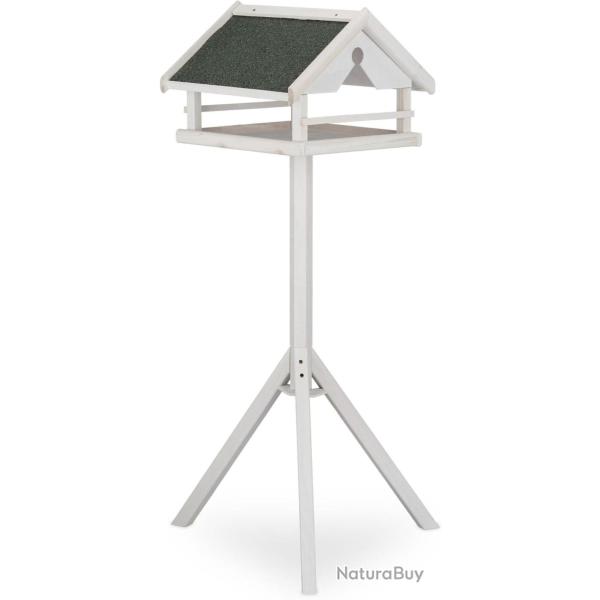 Mangeoire � oiseaux ext�rieur avec support 120 x 62 x 55 cm design rustique ambiance nature en bois