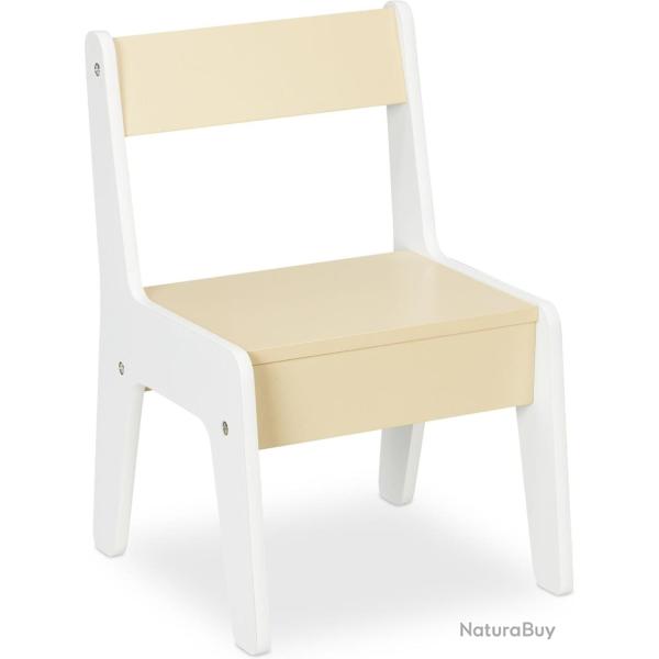 Ensemble table et chaise pour enfants 51 x 60,5 x 37,5 cm usage dessin peinture moderne en MDF beig