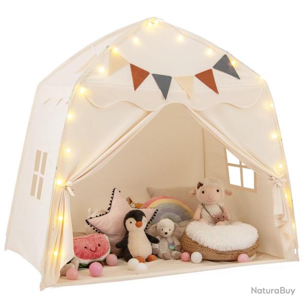 Tente de jeu pour enfants 157 x 98 x 148 cm grand espace int�rieur style boh�me lumineux en polyest
