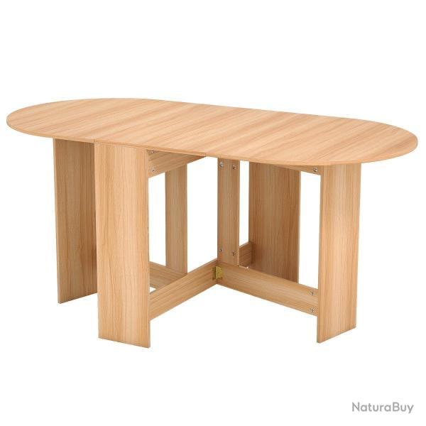 Table de Salle � Manger Pliable pour 4-6 Personnes 163 x 80 x 75 cm Gain de place Ambiance cosy en