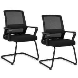 Lot de 2 chaises de bureau ergonomiques 62 x 59 x 94 cm soutien lombaire assise confortable style m