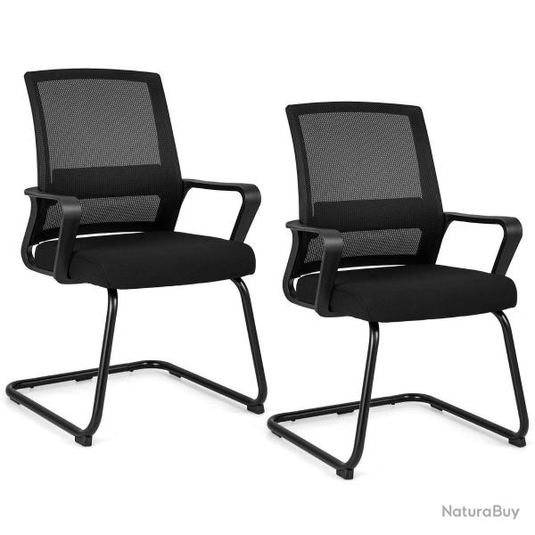 Lot de 2 chaises de bureau ergonomiques 62 x 59 x 94 cm soutien lombaire assise confortable style m