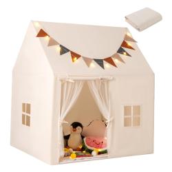 Tente de jeu pour enfants 123 x 107 x 137 cm espace ample tapis antid&eacute;rapant cosy en tissu oxford b