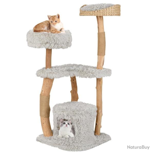 Arbre � chat en bois 48 x 48 x 124 cm avec perchoir sup�rieur confortable et condo douillet style m