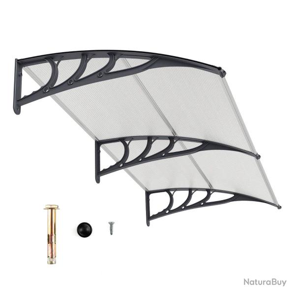 Auvent porte d'entr�e marquise 199 x 99 x 28 cm protection contre pluie neige design contemporain e