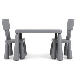lot de 1 ensemble table et 2 chaises 76,5 x 54,5 x 49,5 cm multifonction pour enfants ambiance cosy
