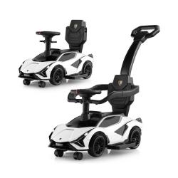 Voiture &agrave; pousser 3 en 1 pour enfants 95 x 44 x 85 cm avec garde-corps amovibles design moderne en