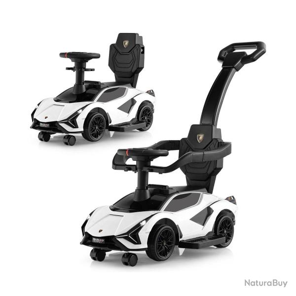 Voiture � pousser 3 en 1 pour enfants 95 x 44 x 85 cm avec garde-corps amovibles design moderne en