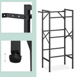 &Eacute;tag&egrave;re de rangement inclin&eacute;e pour 3 caisses de boissons 109 x 49 x 32 cm ambiance moderne en acier