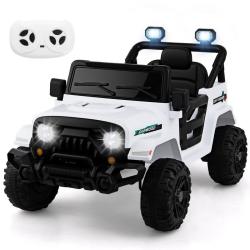 V&eacute;hicule &eacute;lectrique 12v enfants 99 x 62 x 62 cm 4 roues tout-terrain d&eacute;marrage lent ambiance cosy e