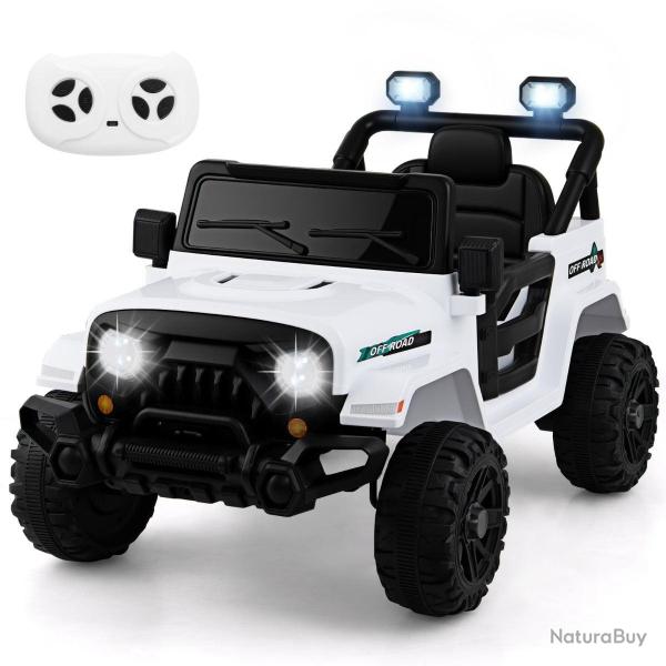 V�hicule �lectrique 12v enfants 99 x 62 x 62 cm 4 roues tout-terrain d�marrage lent ambiance cosy e