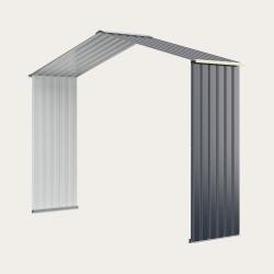 Extension d'abri de jardin 277 x 255 x 202 cm usage multi-fonctionnel design industriel en acier co