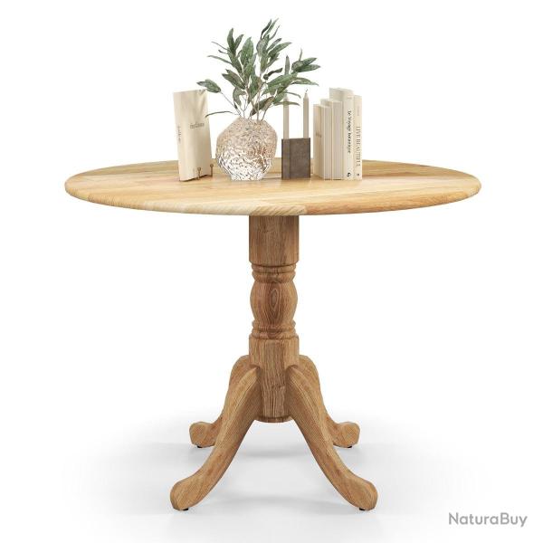 Table � manger ronde de 100 x 73 cm pour 4 personnes design moderne avec pi�destal et pieds courb�s