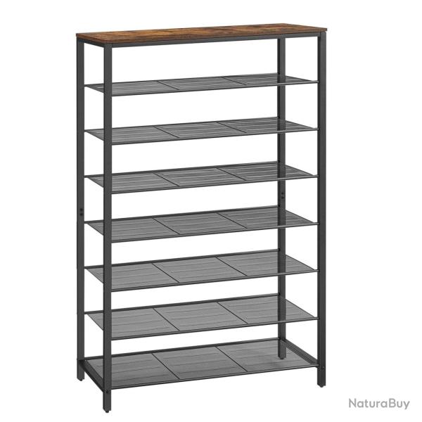 �tag�re � chaussures � 8 niveaux porte-chaussures 100 x 30 x 152 cm meuble de rangement grilles en