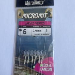 RAGOT Mitraillette Micromit Larves Vertes N&deg;6  0,40 mm  6 hame&ccedil;ons  RG4454606