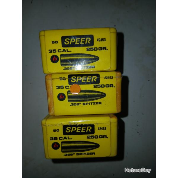 A vendre 150  ogives SPEER 250 grains Diametre 358 pour 35 wheelen