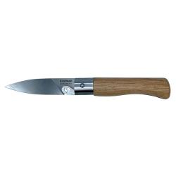 Couteau Le Coq Fran&ccedil;ais COCO Ch&ecirc;ne Lame inox 85 mm Fabrication fran&ccedil;aise