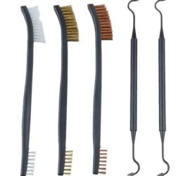 Kit de nettoyage Gunpany 5 pi&egrave;ces 3 brosses et 2 pics
