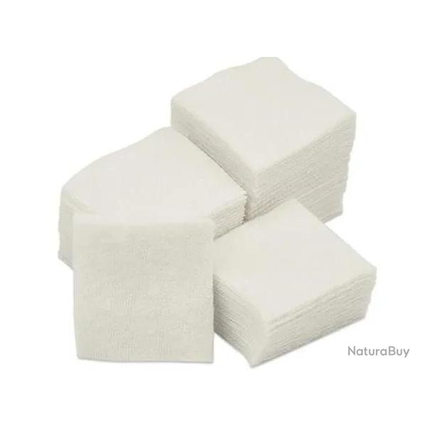 Patchs de nettoyage Bore Tech Square 1" Calibres .20 / .22 Coton X250