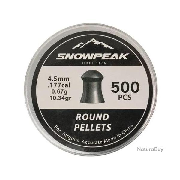 Plombs Snowpeak 4,5 mm 10,34 grains X500