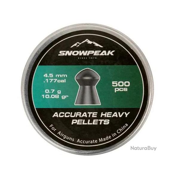 Plombs Snowpeak Accurate 4,5 mm 10,08 grains X500
