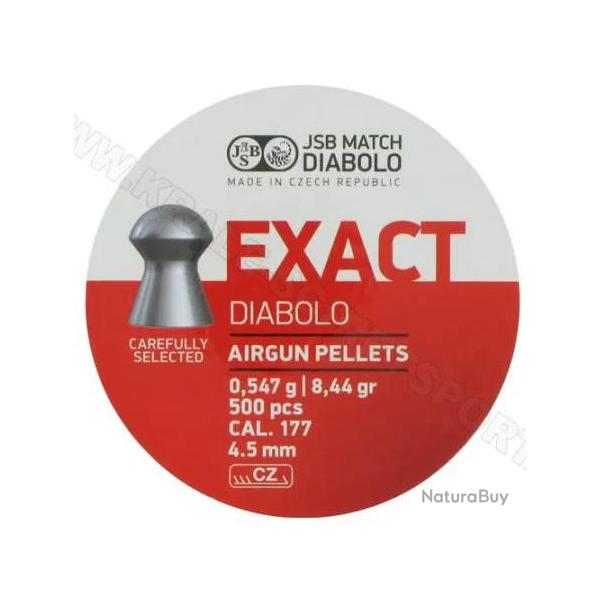 Plombs JSB Exact Diabolo 4,5 mm 8,44 grains X500