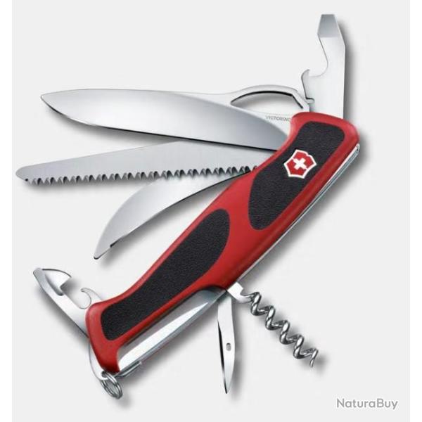 Couteau Victorinox Ranger 57 M Grip 13 fonctions Rouge/Noir