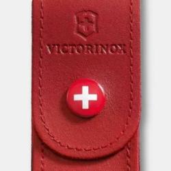 &Eacute;tui-ceinture Victorinox en cuir rouge Bouton pression