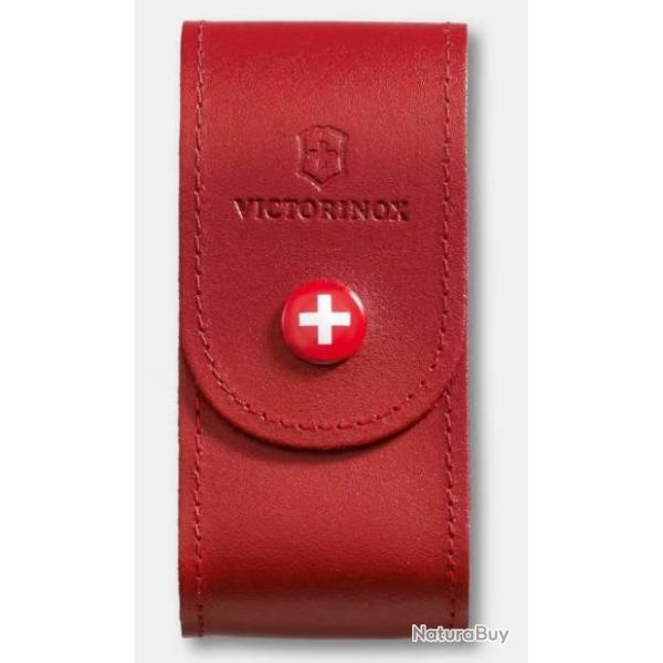 �tui-ceinture Victorinox en cuir rouge Bouton pression