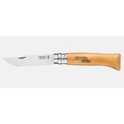 Couteau Opinel N&deg;08 Carbone Lame 8,5 cm Manche h&ecirc;tre