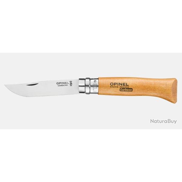 Couteau Opinel N�08 Carbone Lame 8,5 cm Manche h�tre