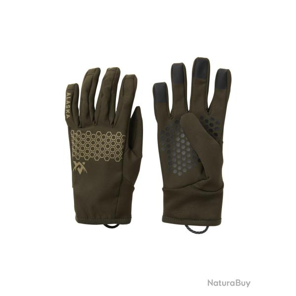 Gants de chasse Alaska 1795 Chaser Stretch Gloves Solid Brown Extensibles et tactiles 9