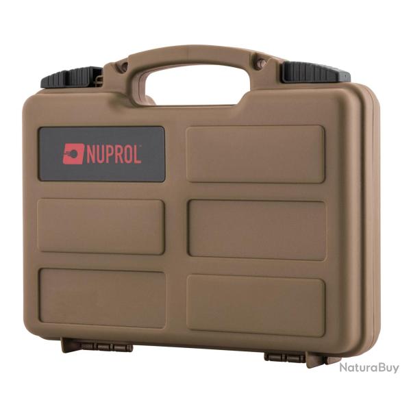 Mallette Nuprol Compact Waterproof pour pistolet avec mousse vague Tan
