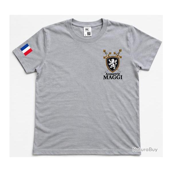 T-shirt HOMME Armurerie MAGGI 100 % coton Gris M
