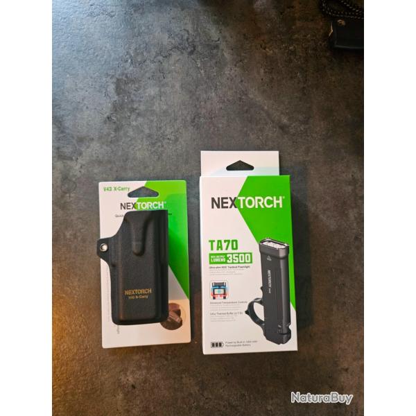 Pack Lampe Tactique Nextorch TA70 (3500 Lm) + �tui Kydex V43