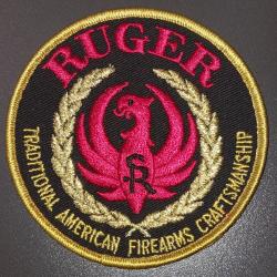 Ecusson Ruger - fond noir grand