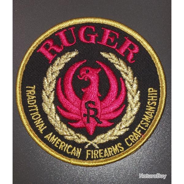 Ecusson Ruger - fond noir grand