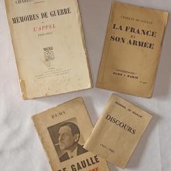 M&eacute;moires livres G&eacute;n&eacute;ral Charles de Gaulle lot 1