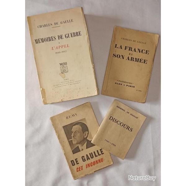 M�moires livres G�n�ral Charles de Gaulle lot 1